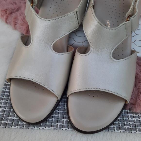 SAS Tripad Suntimer Comfort Slingback Low Block Heel Sandal Dress Shoes Pearl 8 - Picture 12 of 13